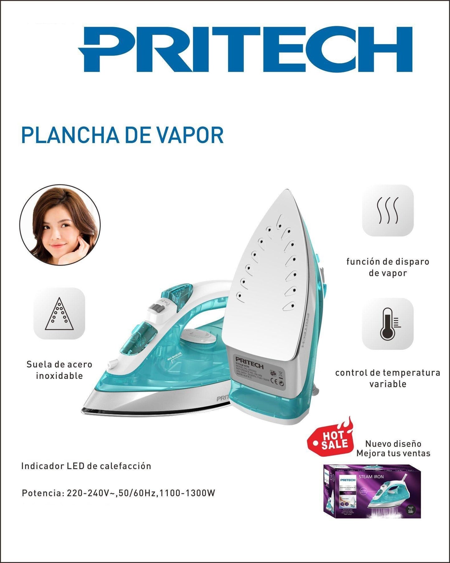 Plancha de vapor 2200W